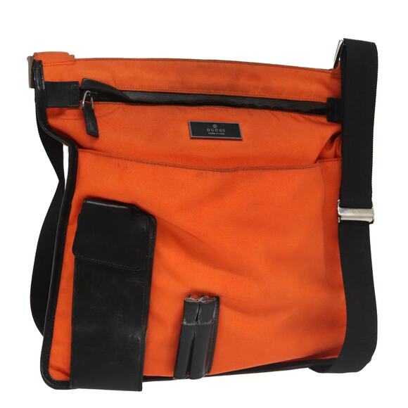 GUCCI Shoulder Bag Nylon Orange 019 019 - Picture 1 of 13
